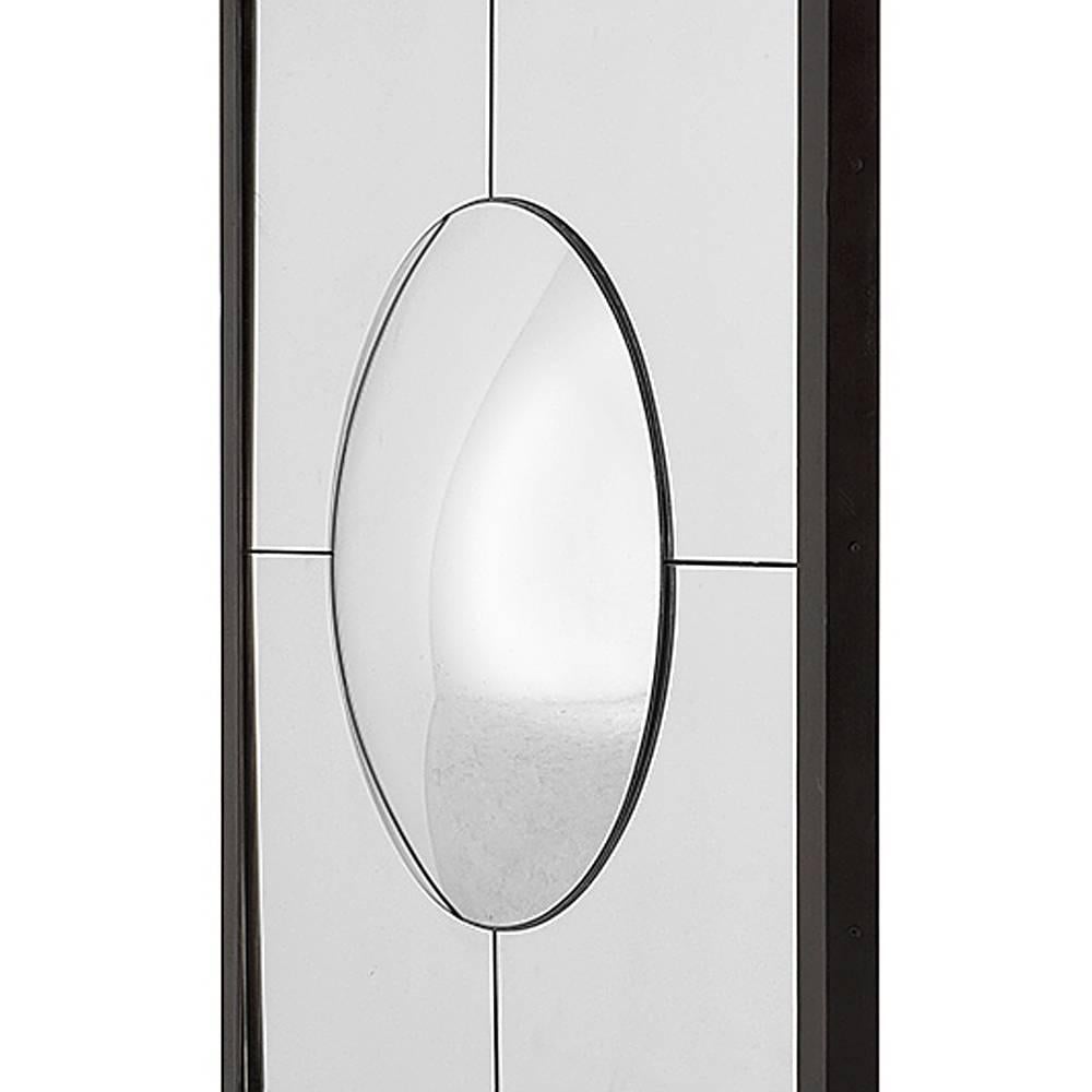 Miroir rond convexe avec cadre en bronze Excellent état - En vente à Paris, FR