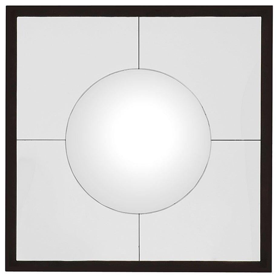 Convex Round Mirror with Bronze Frame