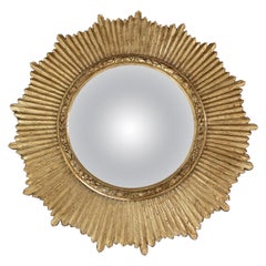 Convex Sunburst Giltwood Wall Mirror