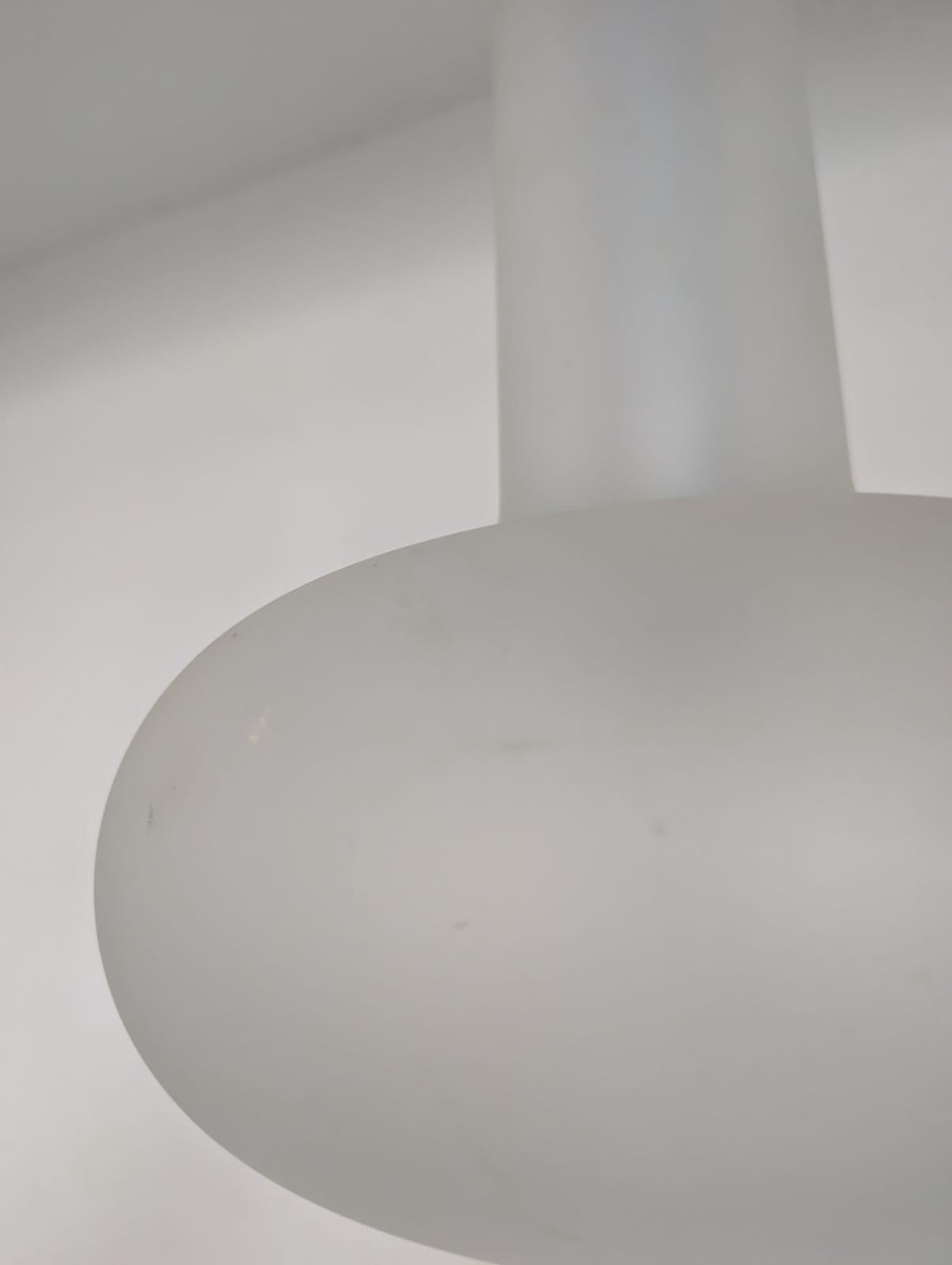 Italian Convex Suspension Lamp by Cierre Lampadari, 1970s in vendita