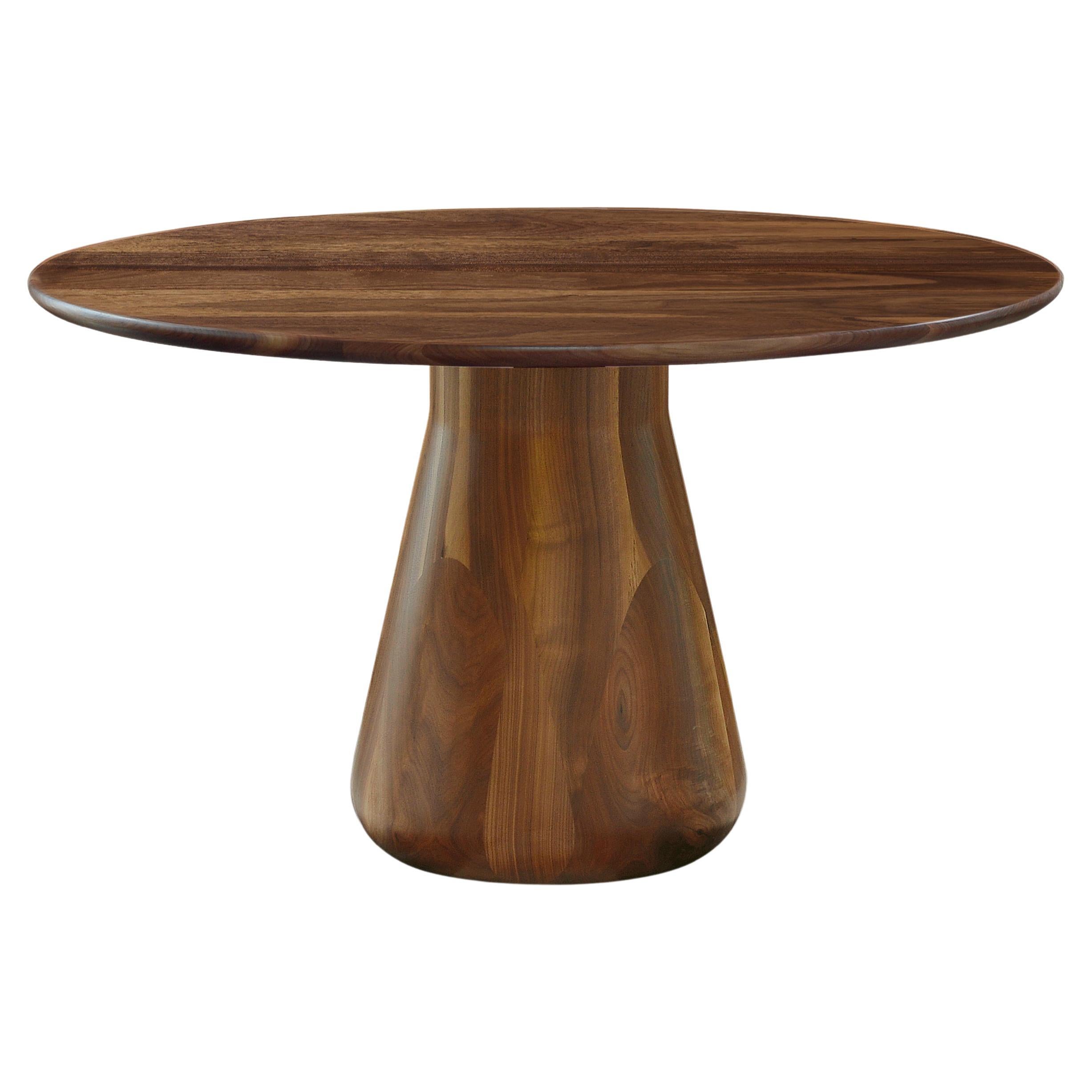 Convivio Solid Wood Table, Walnut in Hand-Made Natural Finish, Contemporary