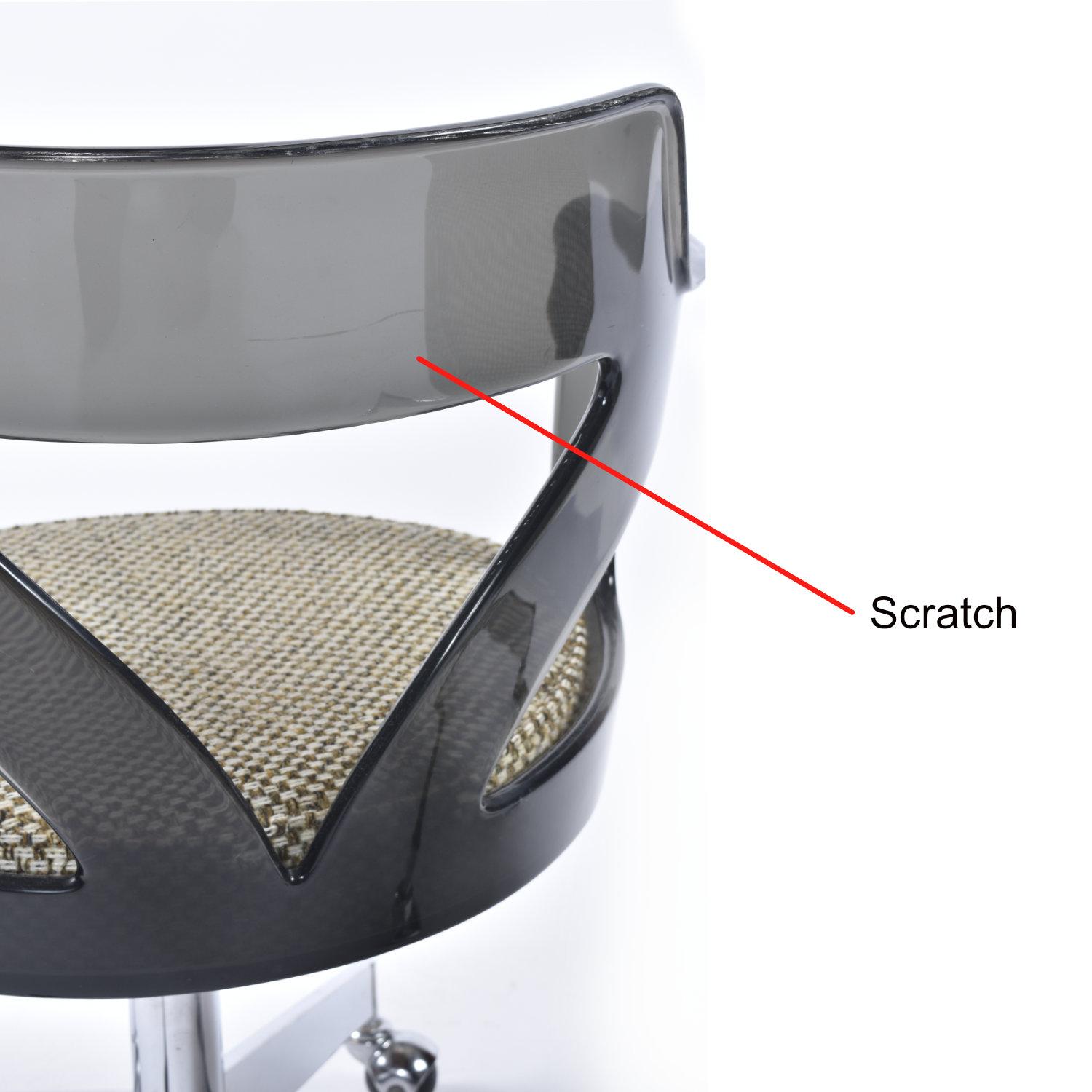 Conwed Space Age Smoked Lucite Chair on Casters with Foot Stool in vendita 4