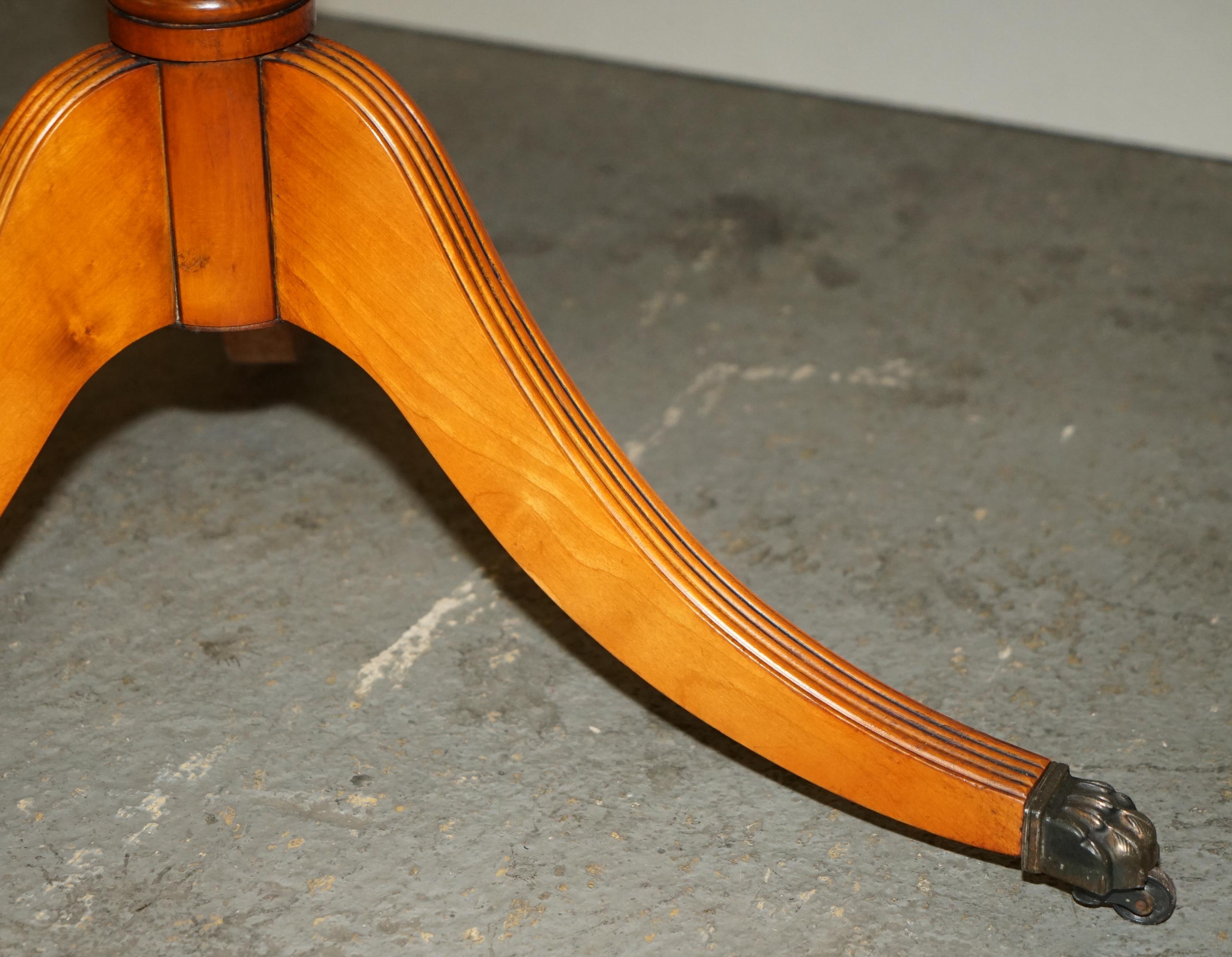 COOKE & SON VINTAGE BURR YEW WOOD REGENCY PILLAR BASE 4 bis 6 Personen Esszimmer-TABLE im Angebot 5