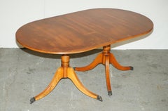 COOKE & SON VINTAGE BURR YEW WOOD REGENCY PILLAR BASE 4 TO 6 PERSON DiNING TABLE