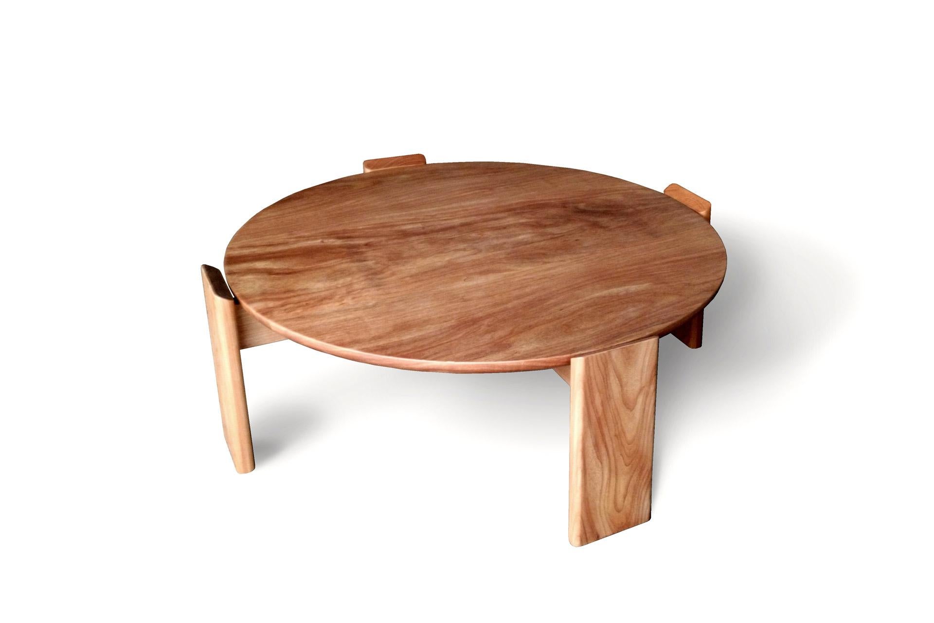 Hand-Crafted Cookie Coffee Tables Handcrafted in Brazilian Solid Wood For Sale