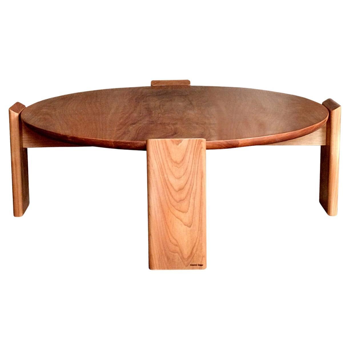 Cookie Coffee Tables Handcrafted in Brazilian Solid Wood For Sale