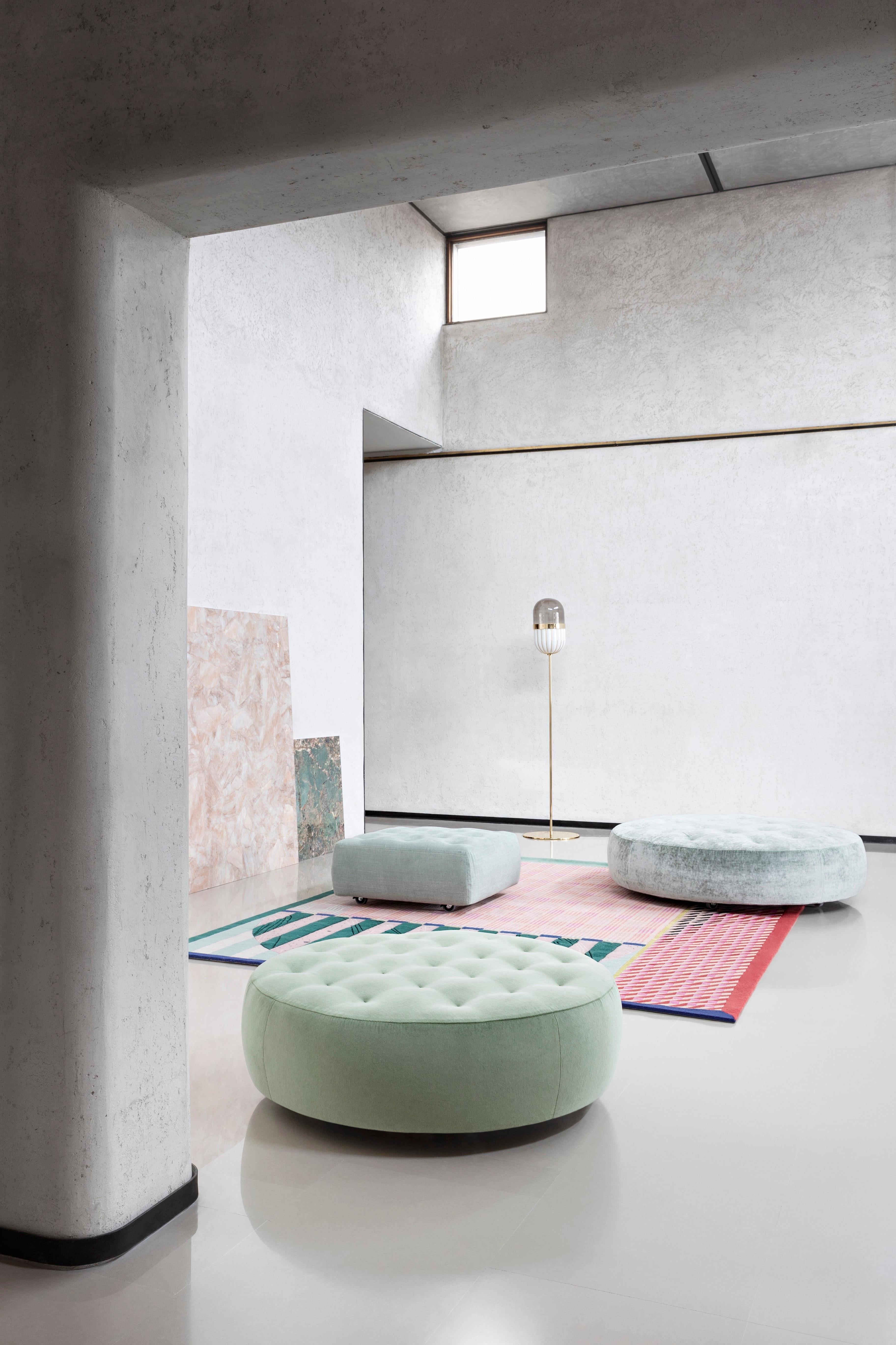 rivestimento pouf rotondo