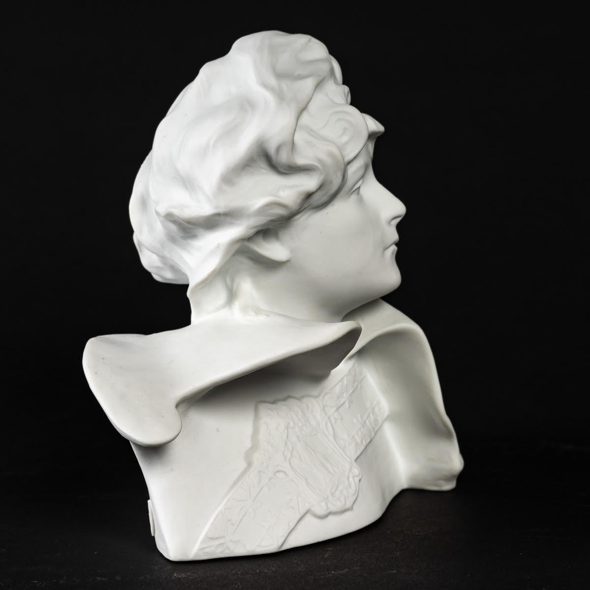 French Cookie Sculpture of Sarah Bernhardt by Artist Paul Louchet. For Sale