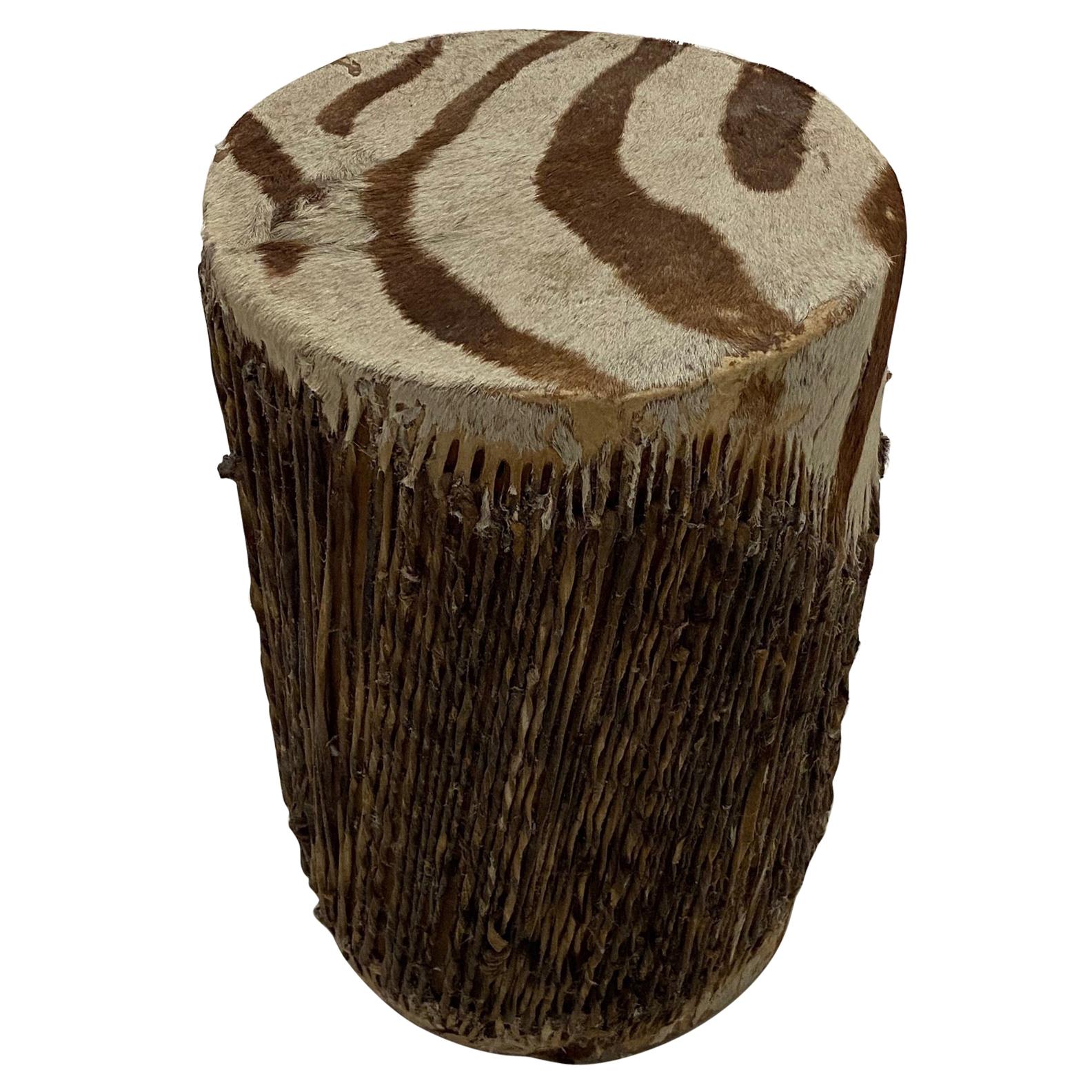 Cool African Zebra Hide Martini Table