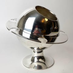 Cool Champagne Cooler with Glass Rack in Silver Plating, ”Space Age”, 1960s
