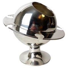 Cool Champagne Cooler with Glass Rack in Silver Plating, ”Space Age”, 1960s