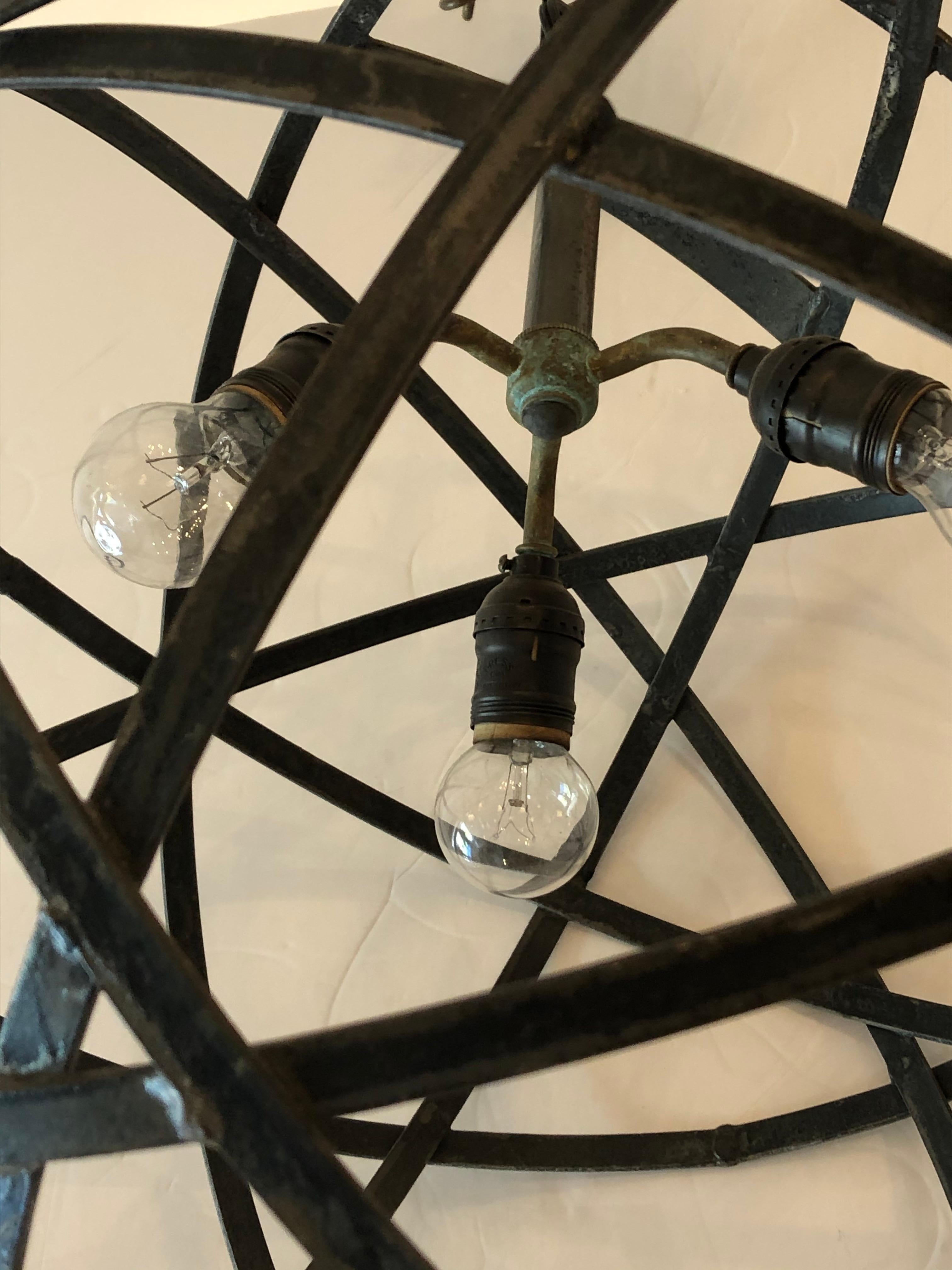 metal sphere chandelier