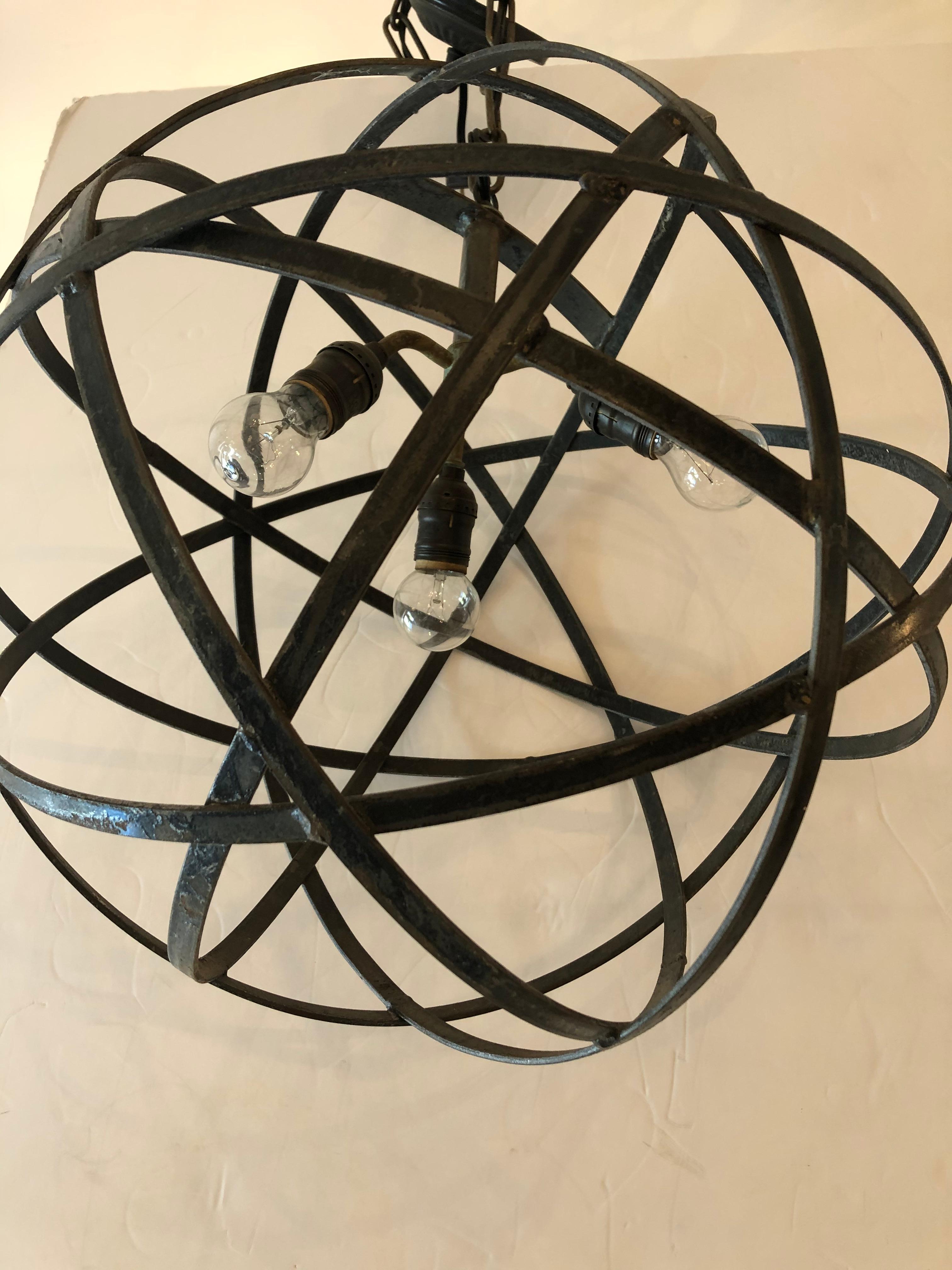 black orb chandelier