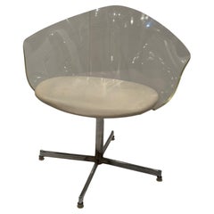 Cool Mid Century Modern Molded Lucite Swivel Chair