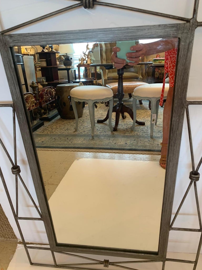 Cool Pair of Iron Contemporary Industrial Wall Mirrors For Sale at 1stDibs