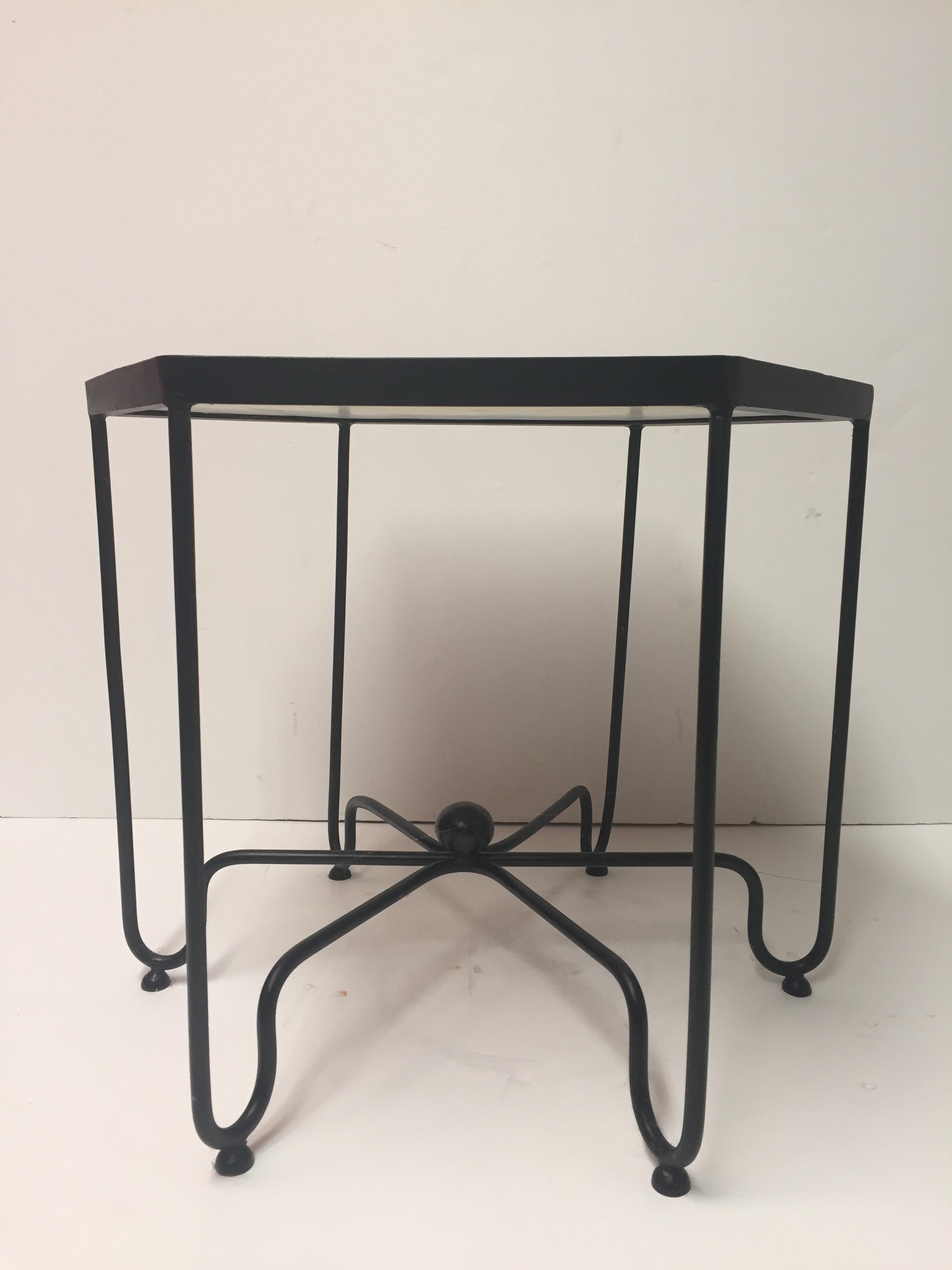 Iron Cool Pair of Mid-Century Modern Six-Sided Salterini End Tables