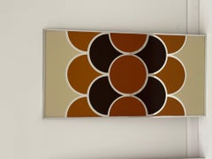 Cool Pair of Mod Mirrored Graphic Panels Titled Bubbles