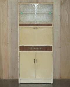 Cool Retro Original 1950's English Kitchen Habberdashery Larda Cupboard Cabinet