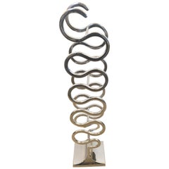 Cool Sculptural Mid-Century Modern Aluminum Vertical Wine Rack