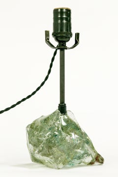 Cool Toned Cullet Glass Crystal Lamp