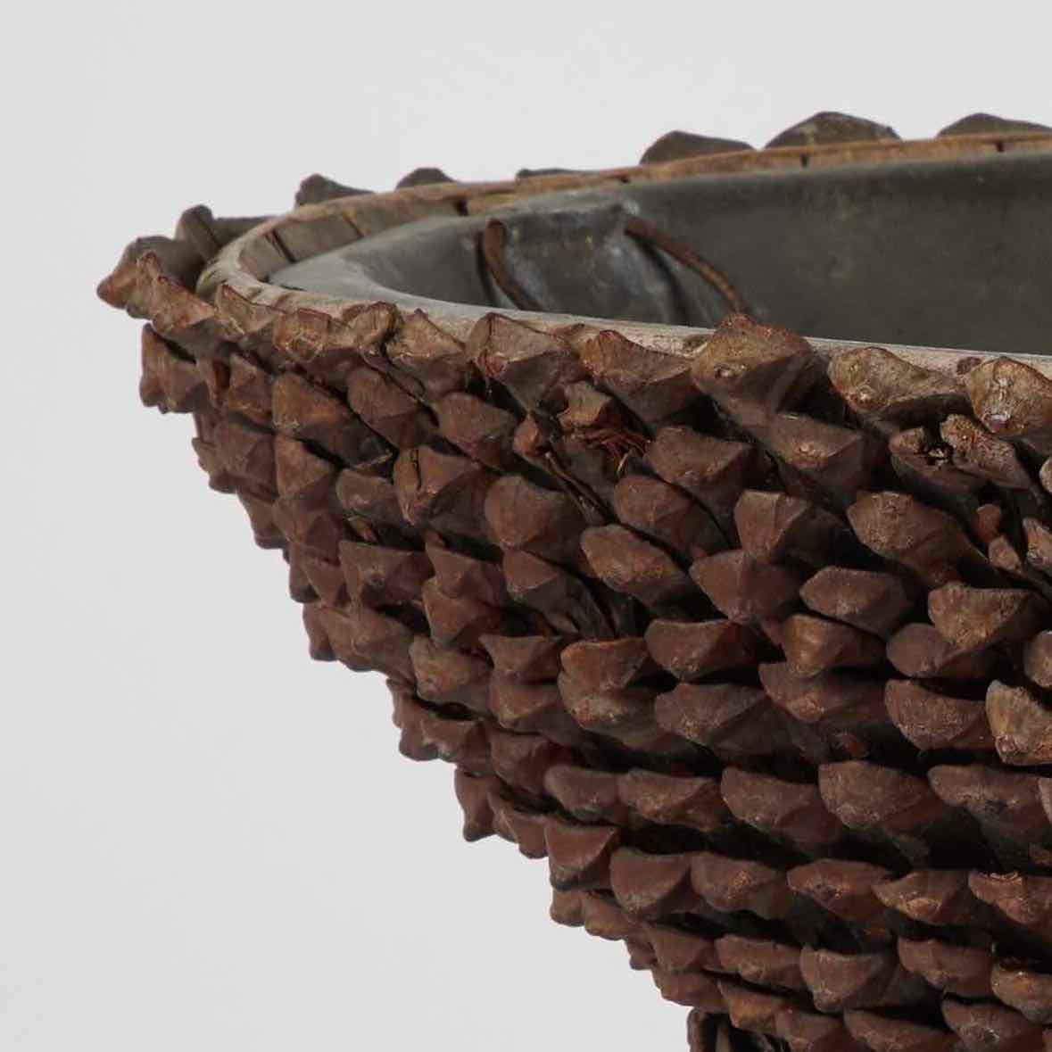 French Cooler Tazza Decorated in Pine Cones from Mid-19th Century France
