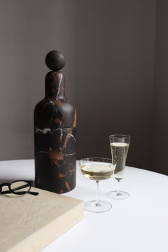 Coolers E, Bottle Cooler in Marble and Brass by Pietro Russo for Editions Milano