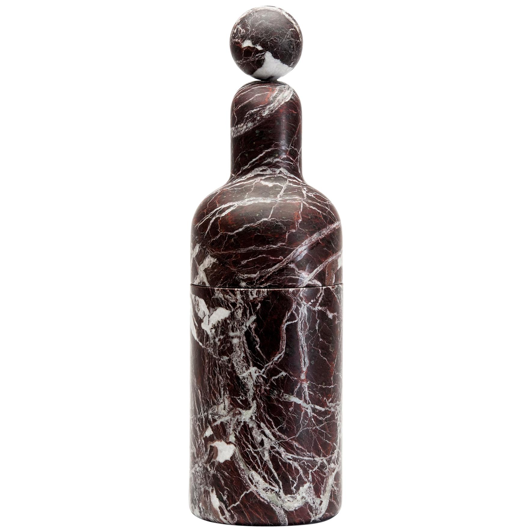 Coolers F, Bottle Cooler in Marble and Brass by Pietro Russo for