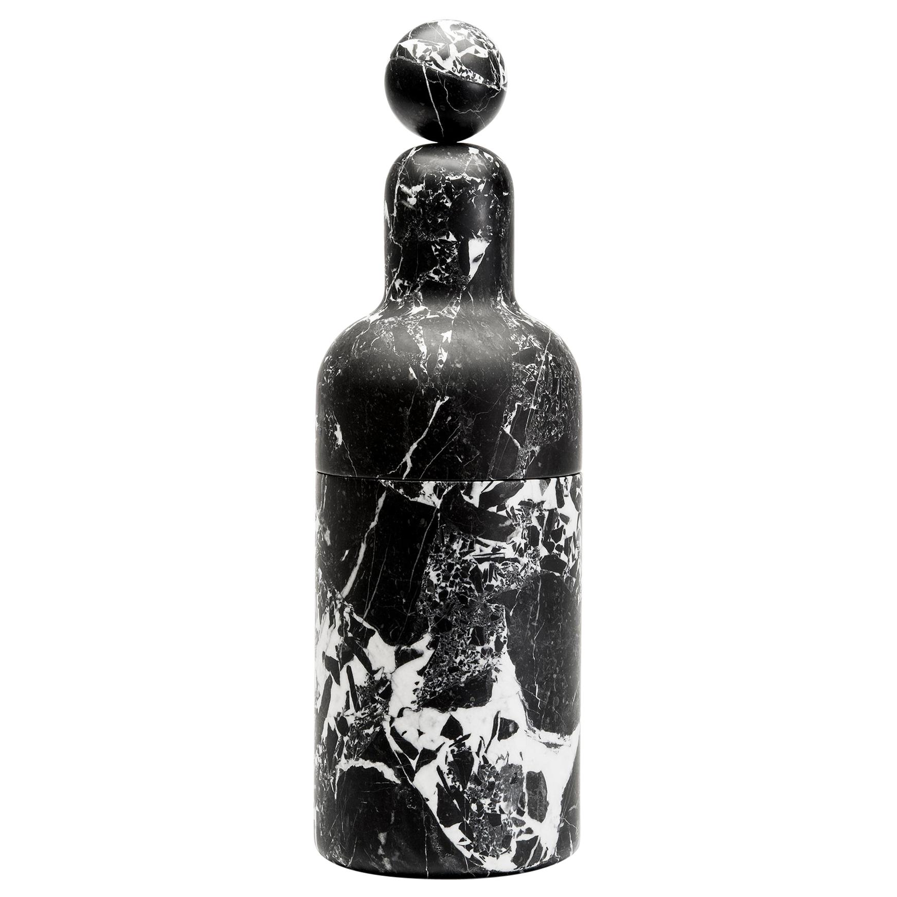 Coolers G, Bottle Cooler in Marble and Brass by Pietro Russo for