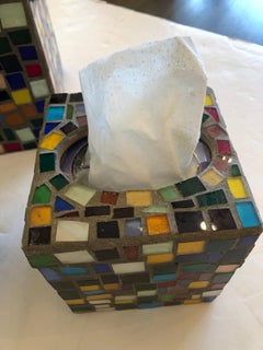 Coolest Mid-Century Modern Trio of Mosaic Bathroom Accessories