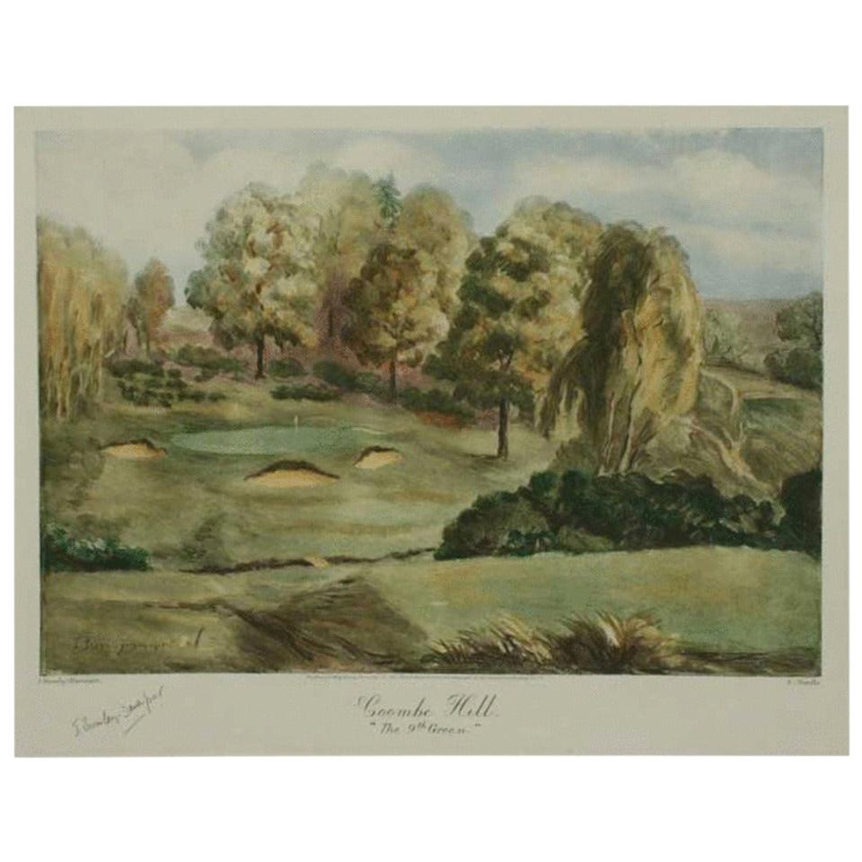 Coombe Hill Golf Club, the 9th Green, Golf Print, Bromley Daveport