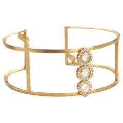 Coomi 20 Karat Gold Luminosity Diamond Cuff Bracelet