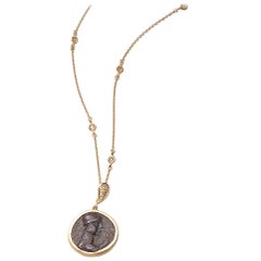 Coomi 20K Antique Coin Pendant Necklace with Diamonds