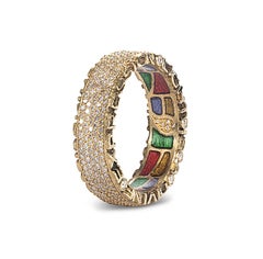 Coomi 20K "Light" and "Sunshine" Band Ring with Diamonds