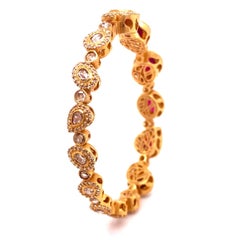 Coomi Affinity Ruby and Diamond Bracelet Set in 20 Karat Gold