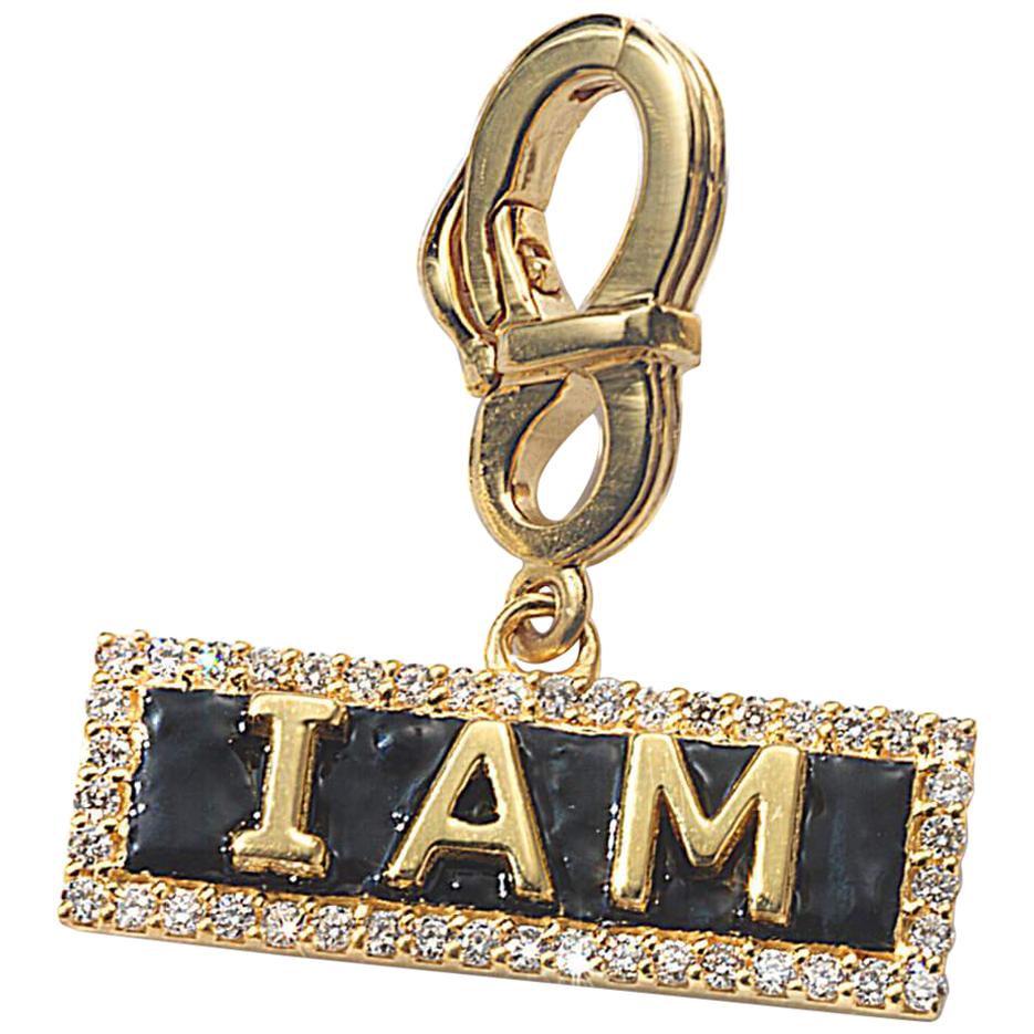 COOMI Pendentif « I Am » en or 20 carats serti de diamants