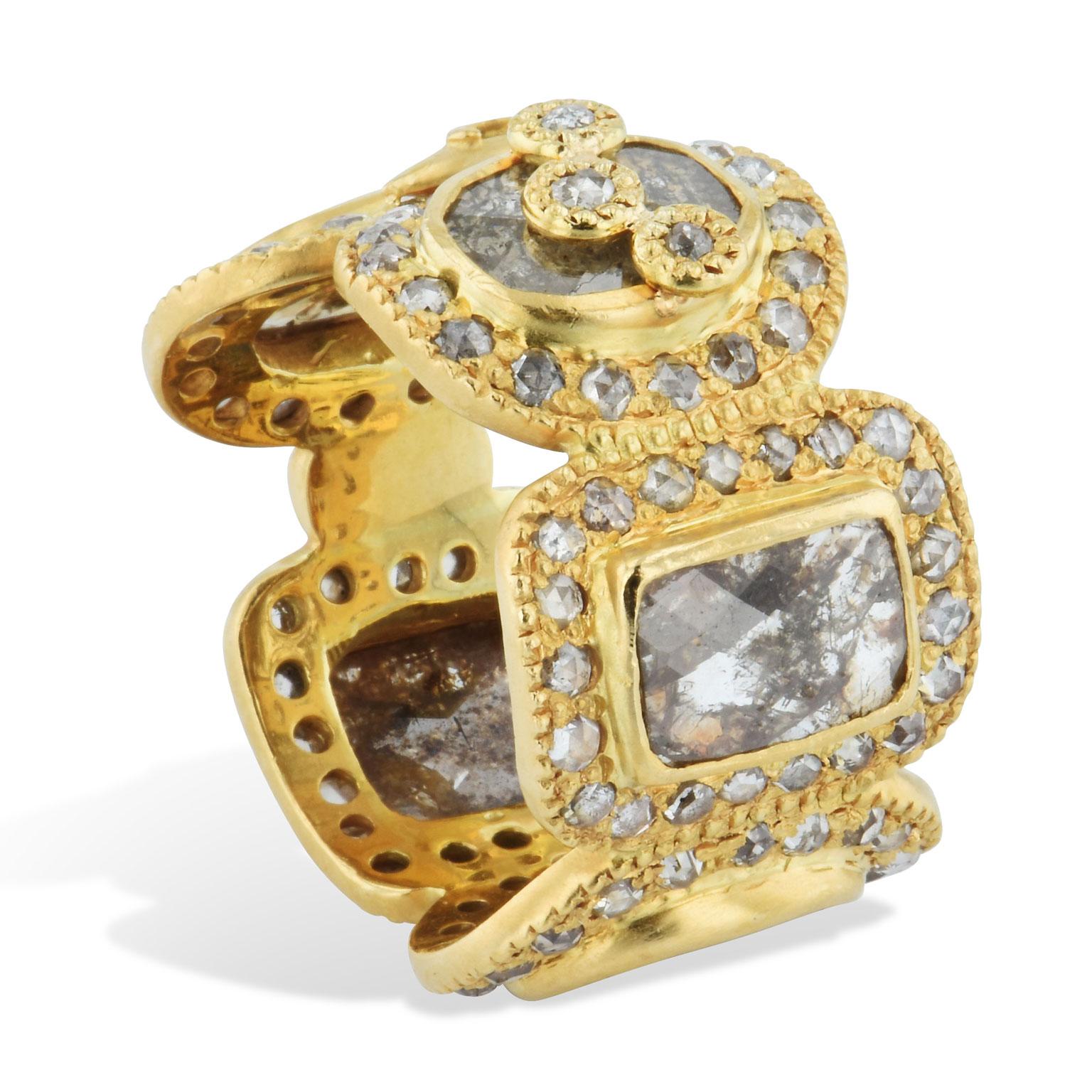 Coomi Luminosity Diamond Slice Ring In Excellent Condition In Miami, FL
