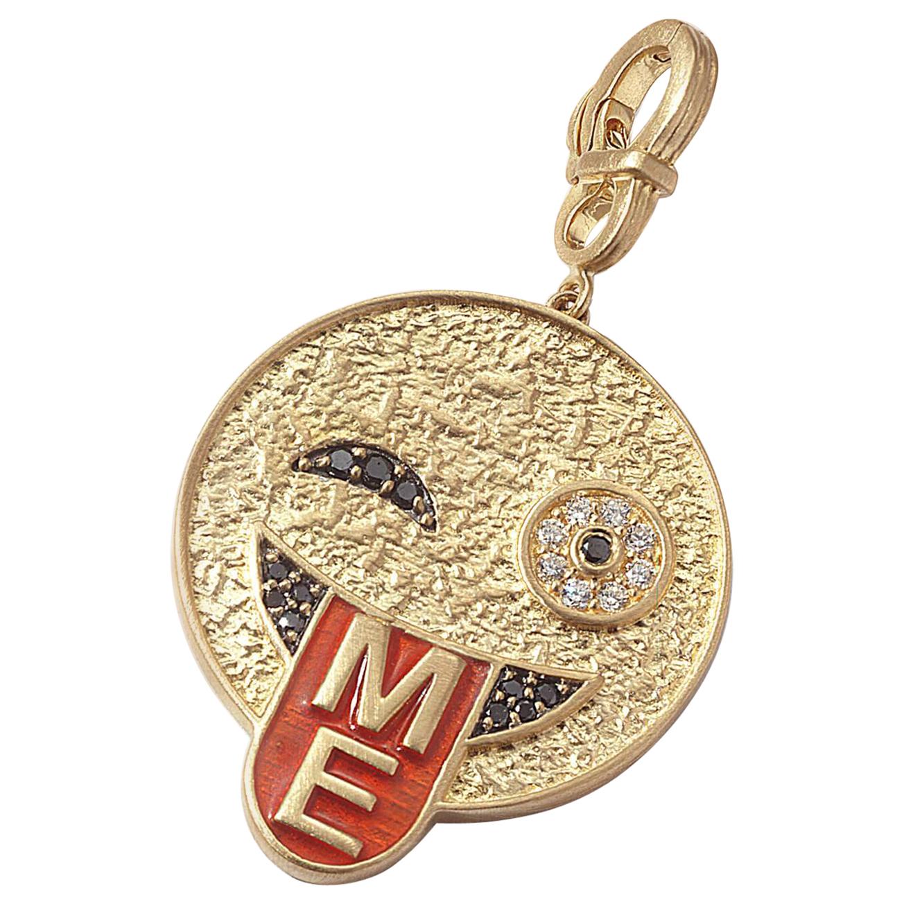 Coomi "Me" Smiley Pendant Set in 20 Karat Gold