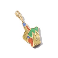 Coomi Uncensored "Bitch" Diamond Pendant Set in 20 Karat Gold