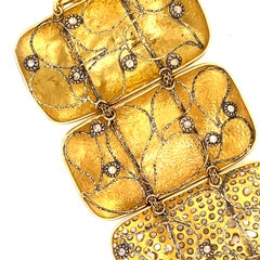 Coomi Gelbgold Großes Glieder-Diamant-Armband