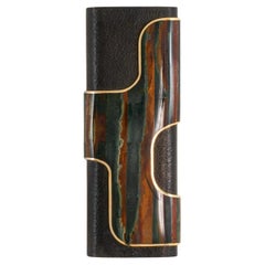 Coonoor Bronze Wall Sconce A in Brass, Semi Precious Stone, Viya by Vikram Goyal