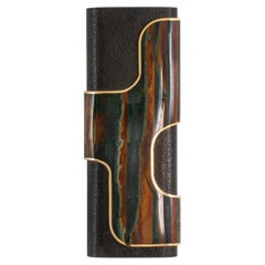 Coonoor Bronze Wall Sconce A in Brass, Semi Precious Stone, Viya by Vikram Goyal