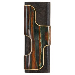 Coonoor Bronze Wall Sconce B in Brass, Semi Precious Stone, Viya by Vikram Goyal