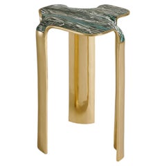 Coonoor Side Table in Brass & Semi Precious Stones, Viya by Vikram Goyal
