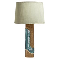 Coonoor Table Lamp A in Brass 
Semi Precious Stone, Viya by Vikram Goyal