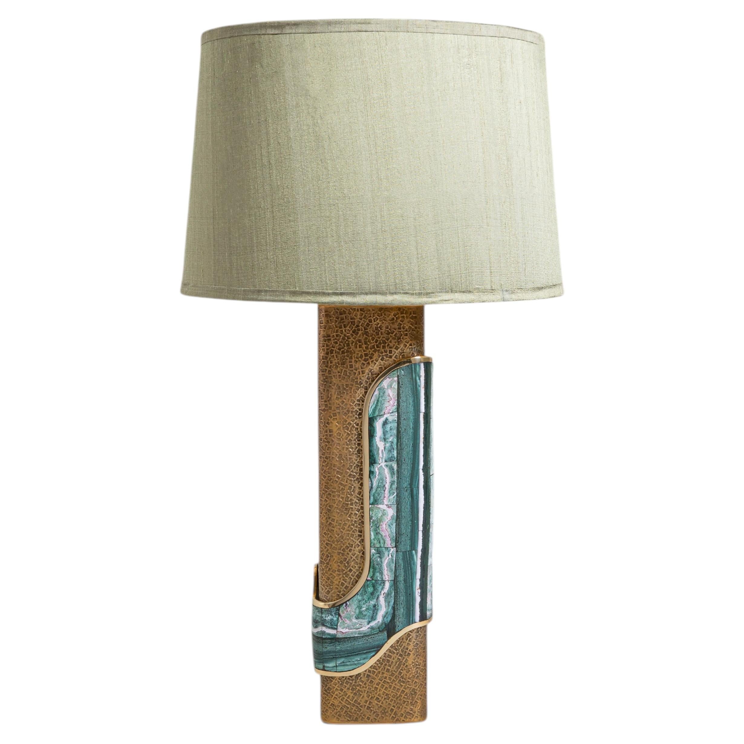 Modern brass lamp, Coonoor B in Brass & Semi Precious Stone Viya by Vikram Goyal For Sale
