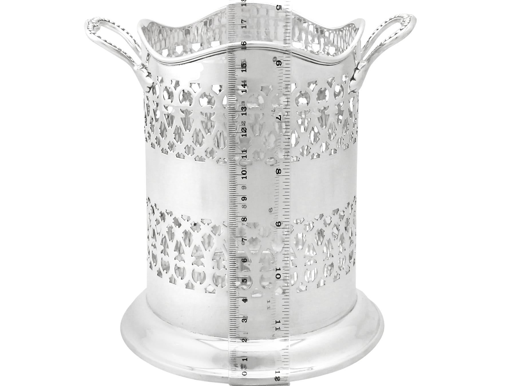 Porte-bouteille de bouteille en argent sterling ancien Cooper Brothers & Sons en vente 1