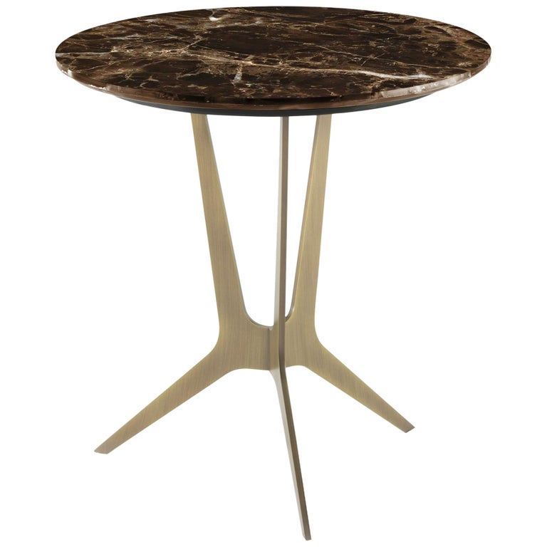 Cooper Side Table with Marble Top by Roberto Cavalli Home Interiors For