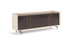 COOPER wood sideboard with Antique Brass details