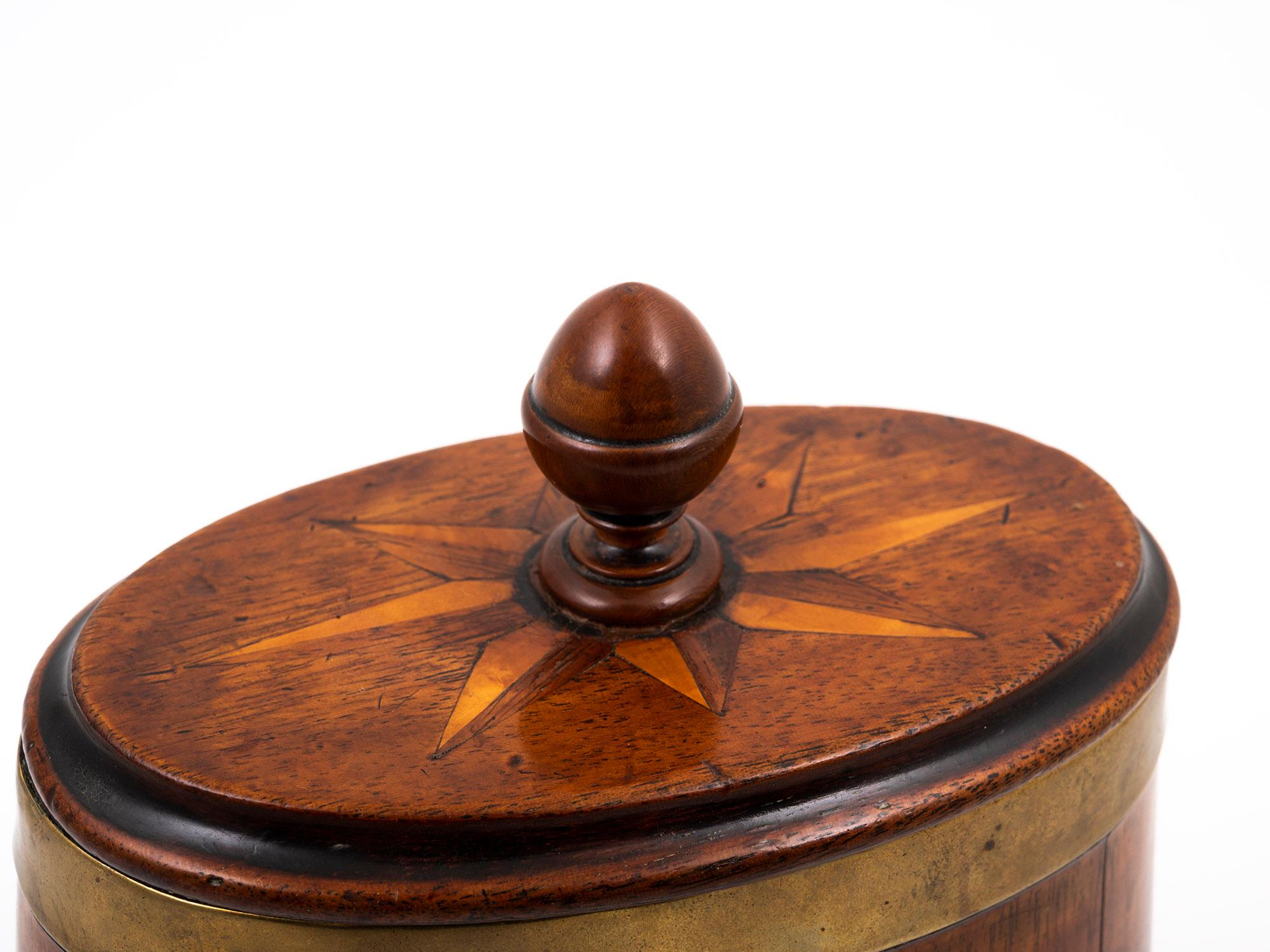19th Century Coopered Barrel Advertising Tea Caddy For Sale