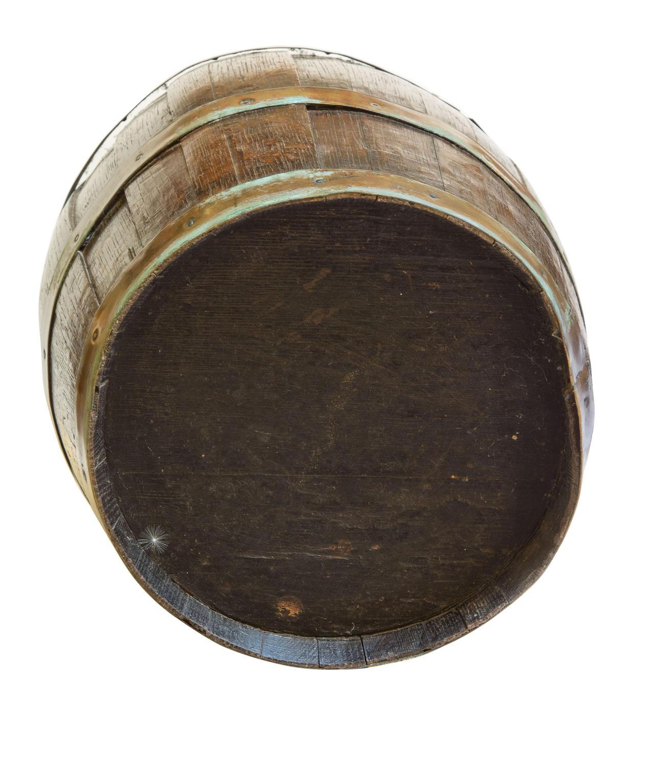 Victorian Coopered Oak and Brass Bucket, circa 1900 For Sale